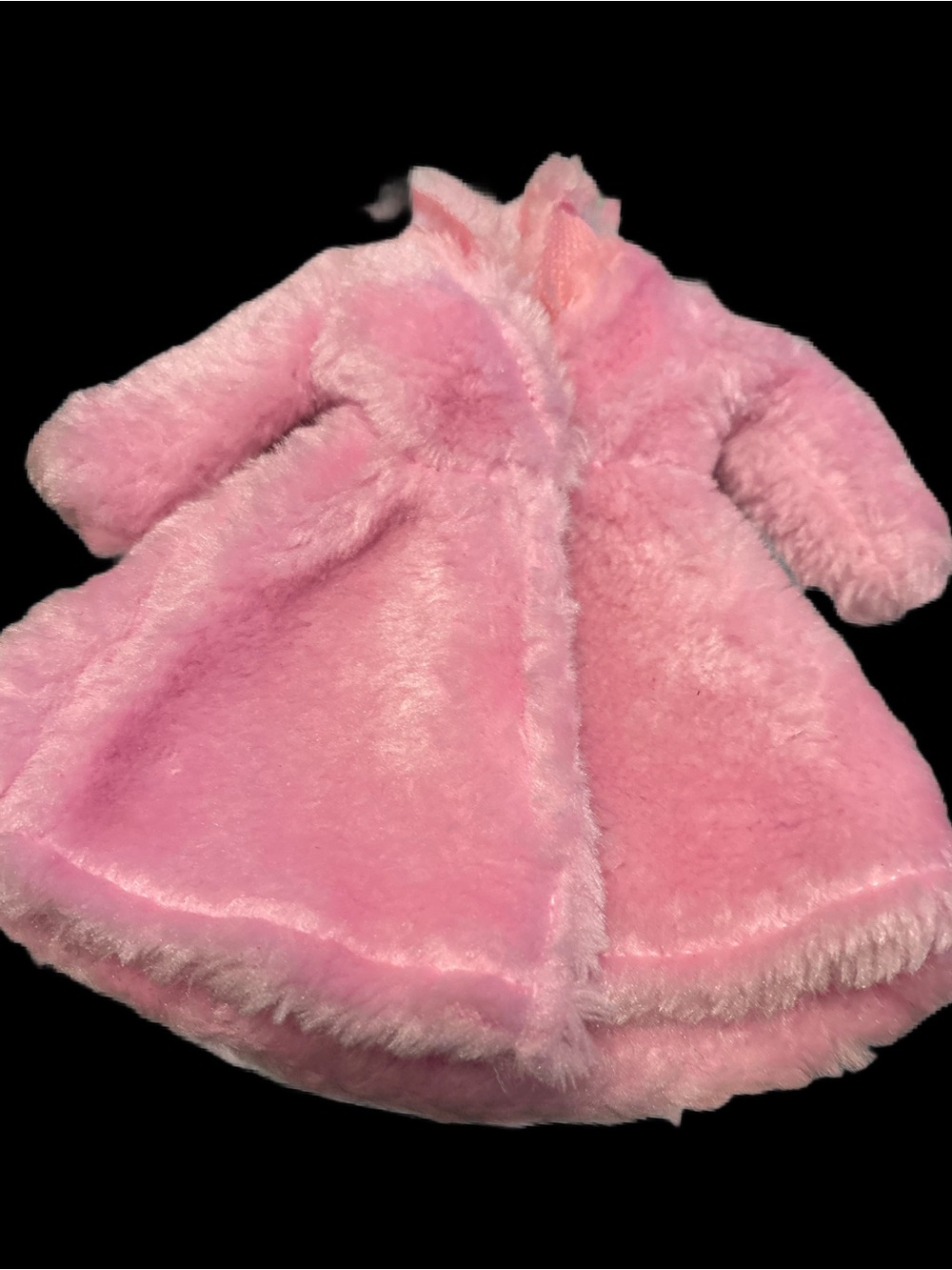 Source Unknown Pink Plush Doll Coat for Barbies